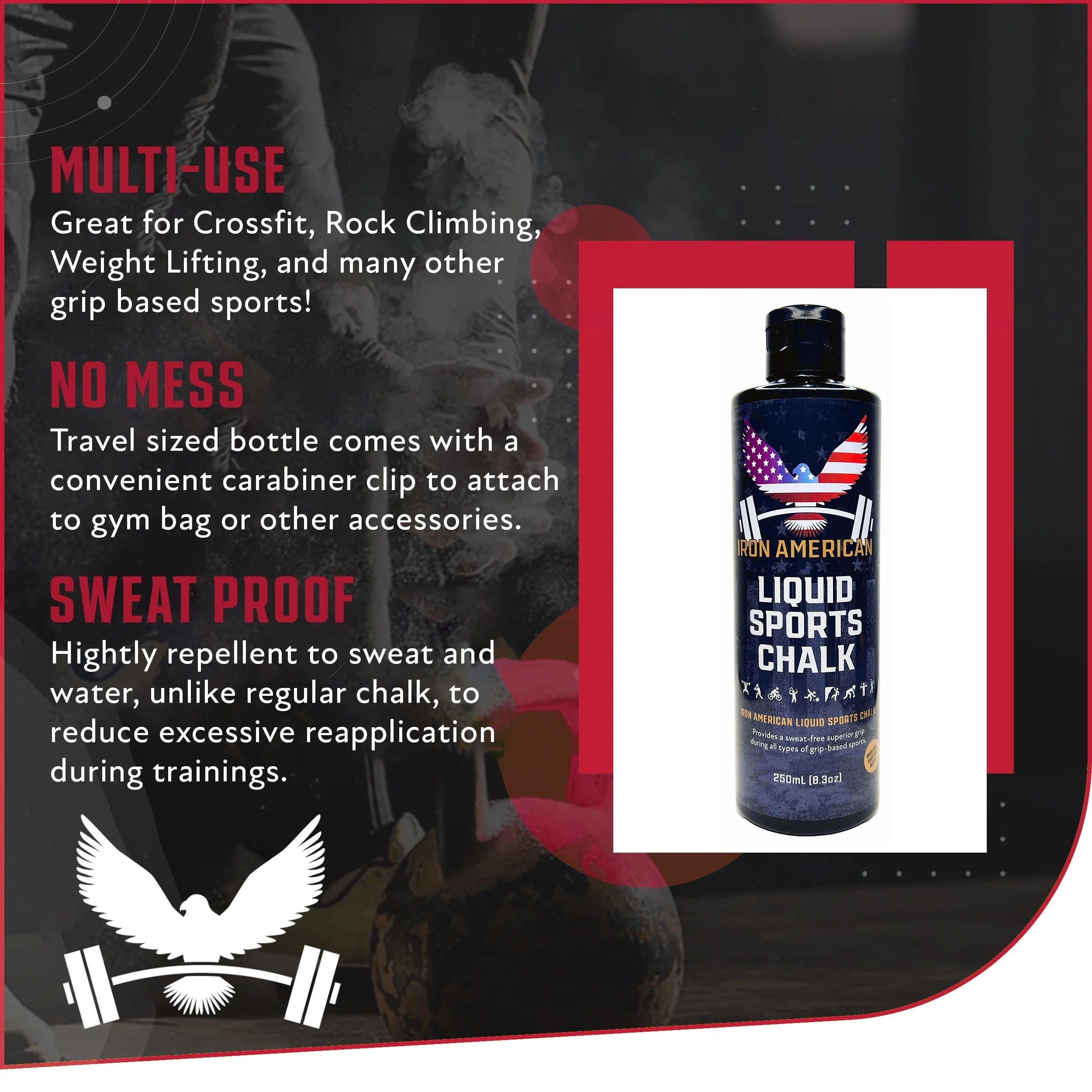Liquid Sports Chalk, White, 250ML - Grip Enhancer for All Grip Based Sports or Activities Gym Chalk